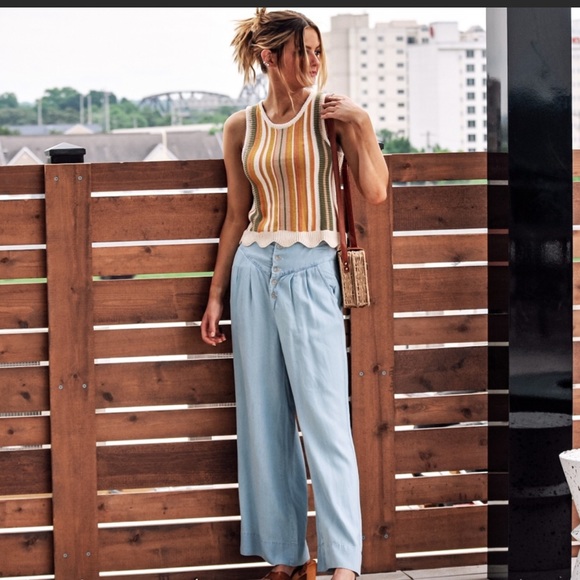 RETRO PRINT KNIT SLEEVELESS TOP - Picture 3 of 8